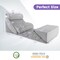 Grey 7-Piece Adjustable Wedge Pillow Set with Memory Foam for Post Surgery and Full Body Support